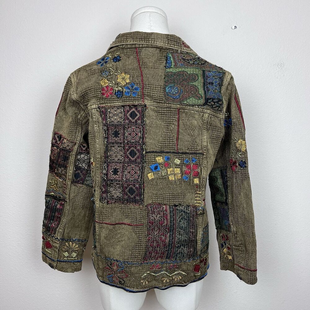 Chicos Jacket Womens Extra Small Patchwork Embroi… - image 2